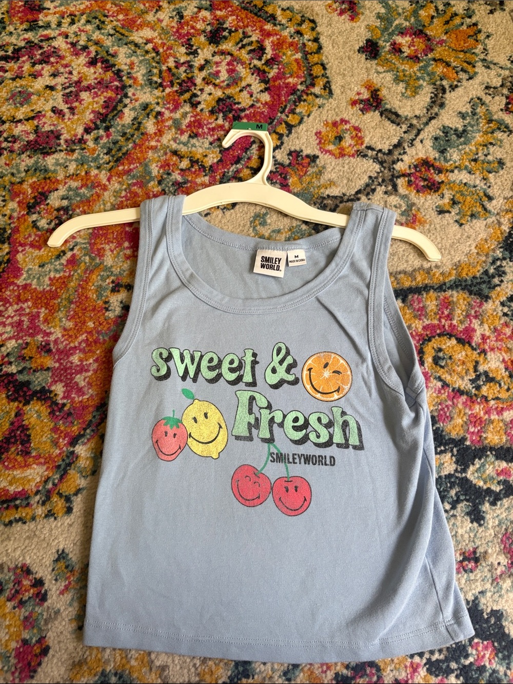 SmileyWorld Sweet & Fresh Light Blue Tank Top
